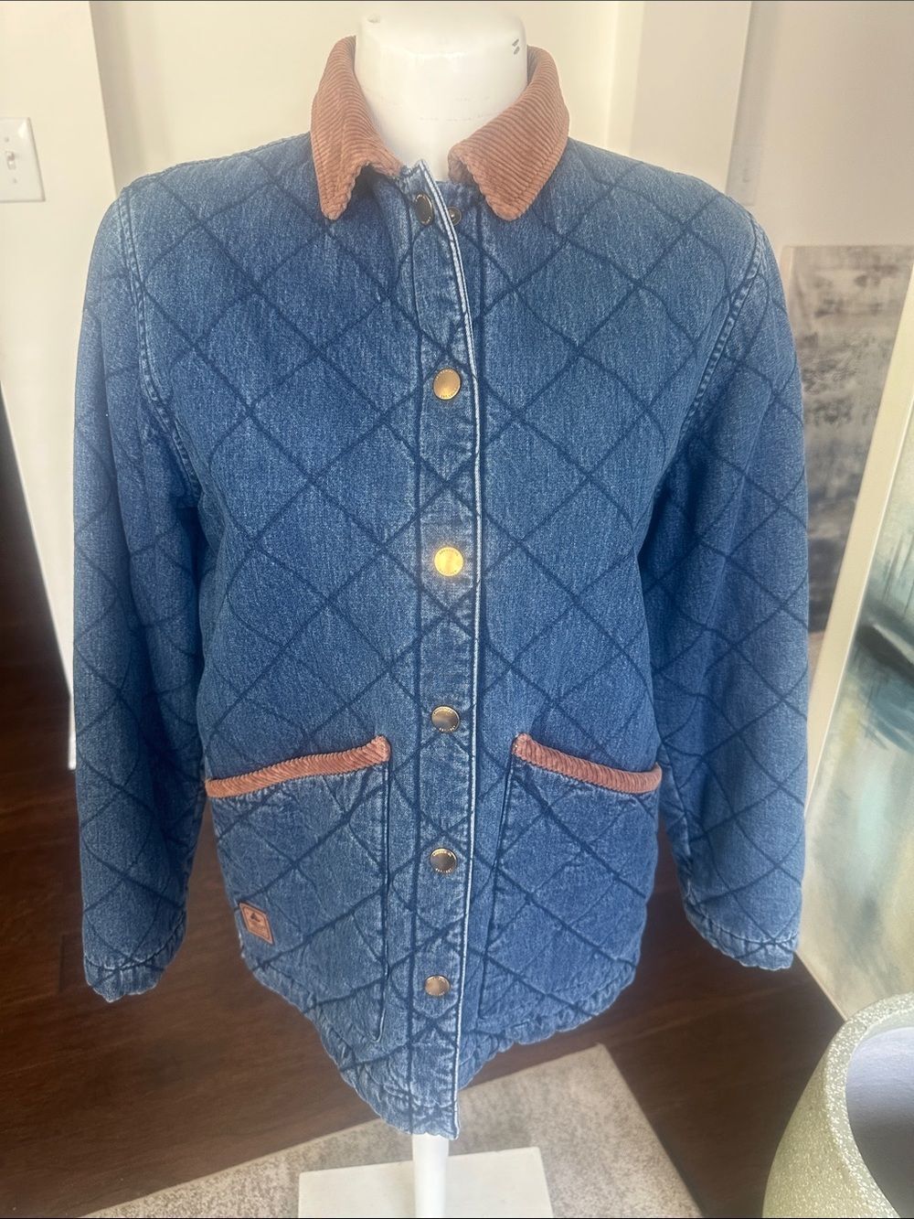 Ralph Lauren Vintage 1990’s Quilted Denim Barn Jacket S (petite) - Picture 1 of 9